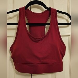 Fabletics Burgundy Sports Bra. Size Large. Exercise, Fitness. Workout.